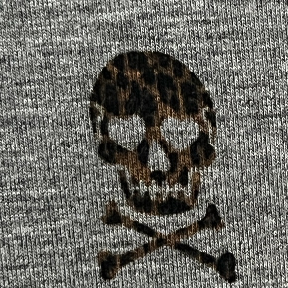Torrid Gray and Black Skull Raglan Tee - Picture 3 of 5